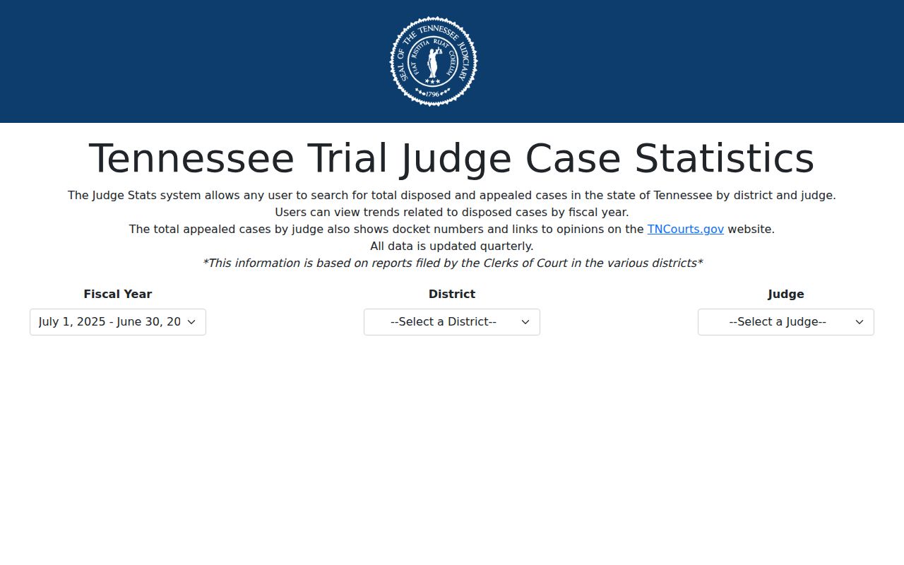 Fayette County case lookup trial statistics controls